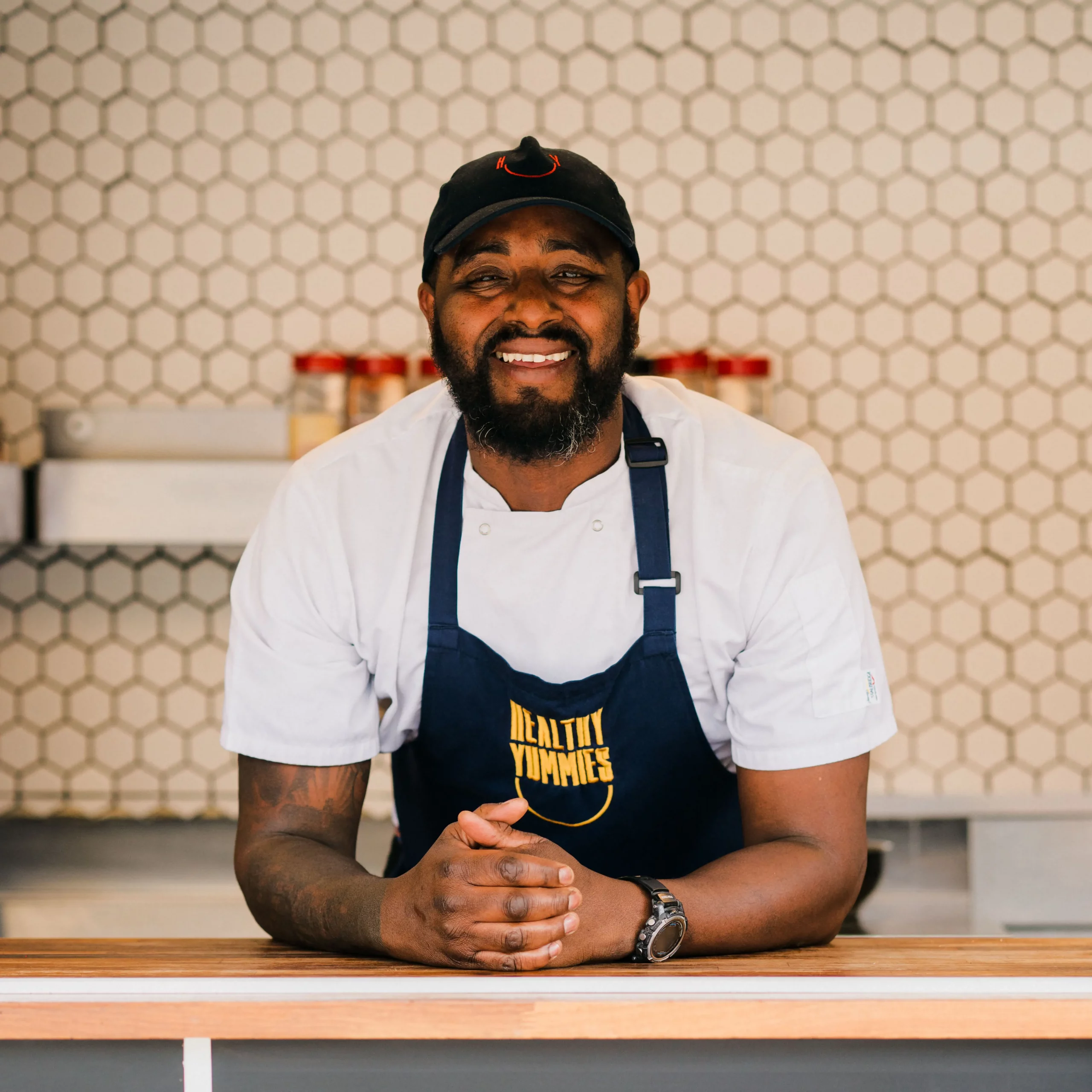 Portrait photograph of a Yummies catering operative